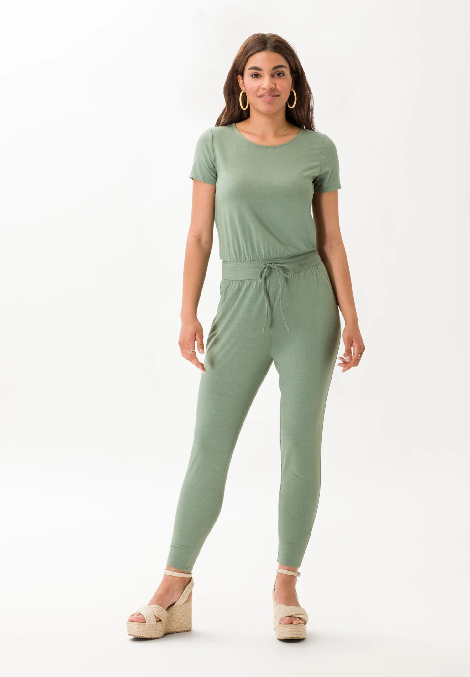 Lana - Jumpsuit - Thyme 1 Lana - Jumpsuit - Thyme