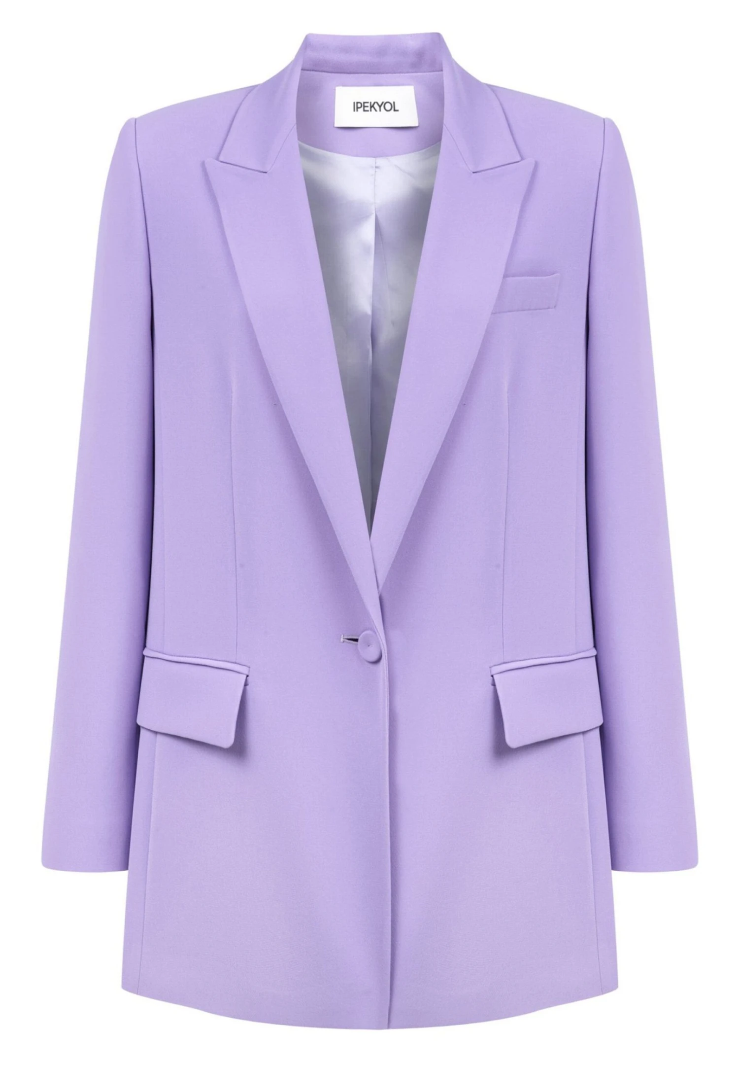 Ipekyol Relaxed Fit Mono Collar With Stitch Detail - Halflange Jas - Lavander 6 Ipekyol Relaxed Fit Mono Collar With Stitch Detail - Halflange Jas - Lavander - Afbeelding 6