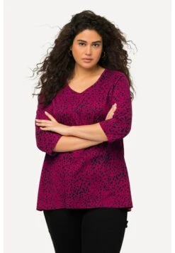 Ulla Popken Zierfalten A-Linie V-Ausschnitt3/4-Arm - Longsleeve - Rubin -Kleding Discount Winkel 0477ed5293514c07b1fb4ea1e0a3ad32