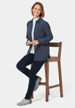 GOLDNER Overhemdblouse - Taubenblau -Kleding Discount Winkel 0525cc5100dd43e7865ad73456605947