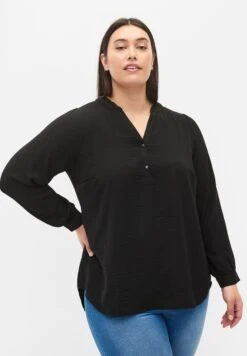 Zizzi Long Sleeved - Blouse - Black