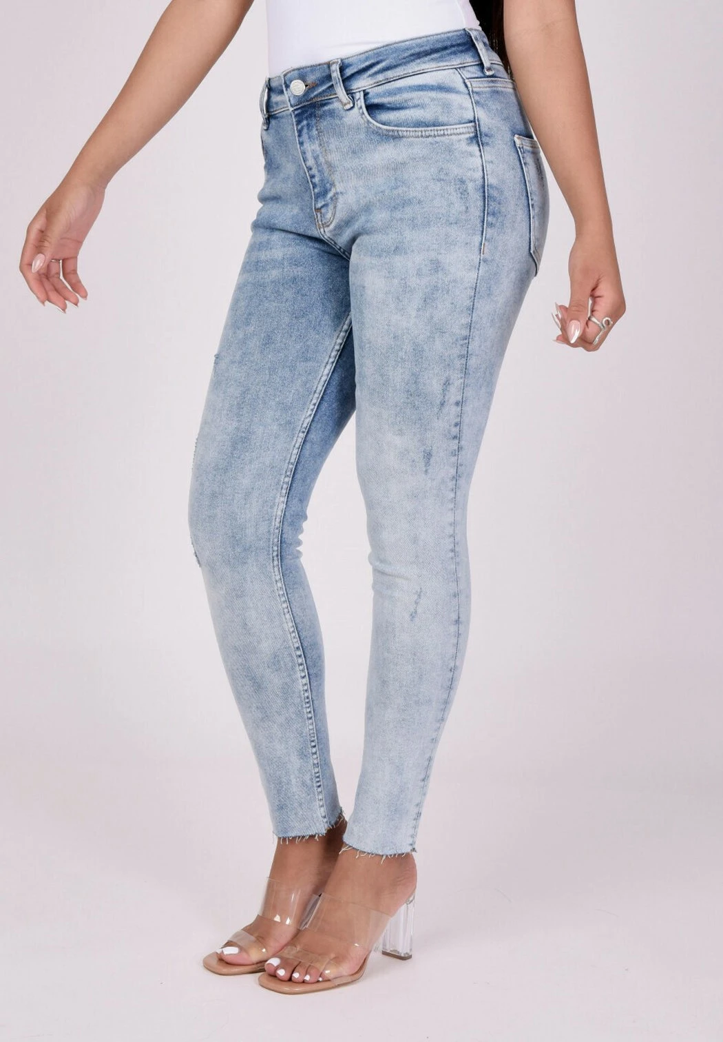 Jeans Skinny Fit - Bleu Clair 4 Jeans Skinny Fit - Bleu Clair - Afbeelding 4