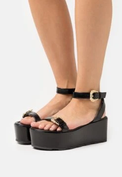 Sandalen Met Plateauzool - Black