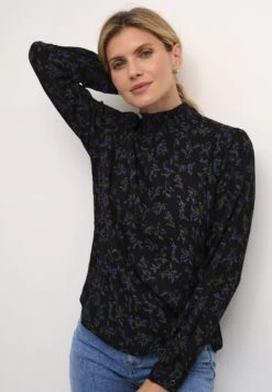 Kaffe Katrine Amber - Blouse - Black Purple Flower Print -Kleding Discount Winkel 0d2e65a01f8d47f1aa5b15e7e477463d