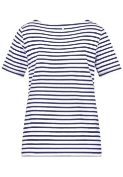 Gerry Weber 1/2 Arm Gestreiftes - T-Shirt Print - Blau Ecru Weiss Ringel 11 Gerry Weber 1/2 Arm Gestreiftes - T-Shirt Print - Blau Ecru Weiss Ringel -Kleding Discount Winkel 0d7378ff81d748258d4bcb3171c35e0a