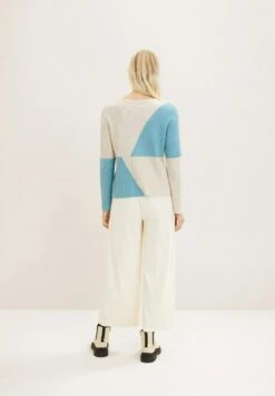 Tom Tailor Trui - Beige Mint Color Block -Kleding Discount Winkel 0f86fd1a59fd434f92cbda345ef2b4bd