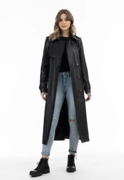 Dreimaster Trenchcoat - Schwarz