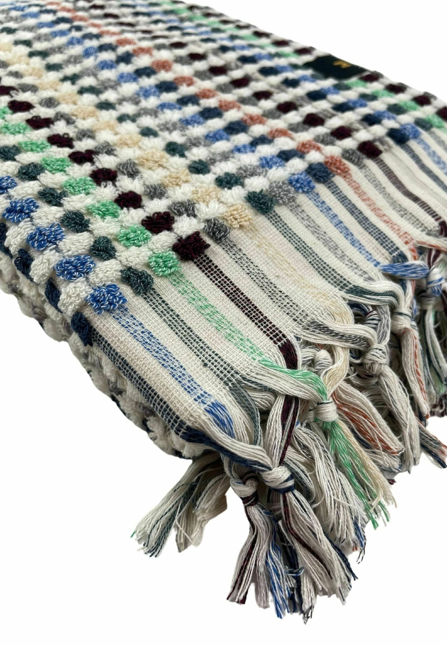 Pompom- Strandhanddoek - Blue Grey 2 Pompom- Strandhanddoek - Blue Grey - Afbeelding 2