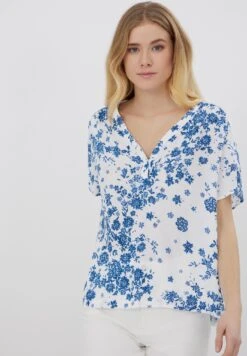 ONE STEP Corto - T-Shirt Print - White Blue