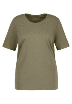 Ulla Popken T-Shirt Basic - Lodengrün -Kleding Discount Winkel 18a1ed3df7144aaf9b6505b1d8ab4fea