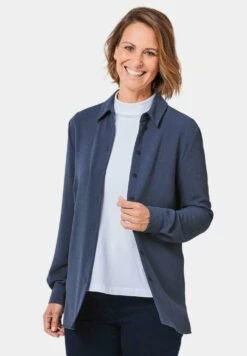 GOLDNER Overhemdblouse - Taubenblau
