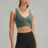 Lululemon Align V-Neck C/D Black - Sport-Bh Met Light Support - Dark Forest