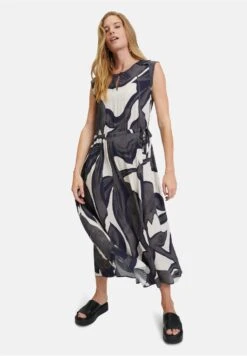 CARTOON Mit Muster - Jurk - Weiß Dunkelblau