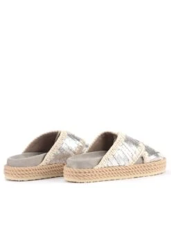 Mou Rope Bio In Pelle Silver Con Ricamo - Muiltjes - Argento -Kleding Discount Winkel 1f81ddf4c4984b91b3ebfee5263d4093