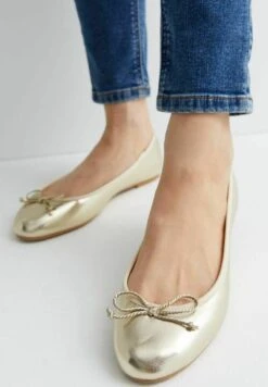 New Look Bow- Ballerina'S - Gold