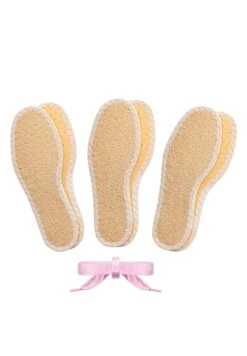 Bama Frottee Sohle Kids 3Er Pack + Geschenk - Steun- En Inlegzolen - Beige