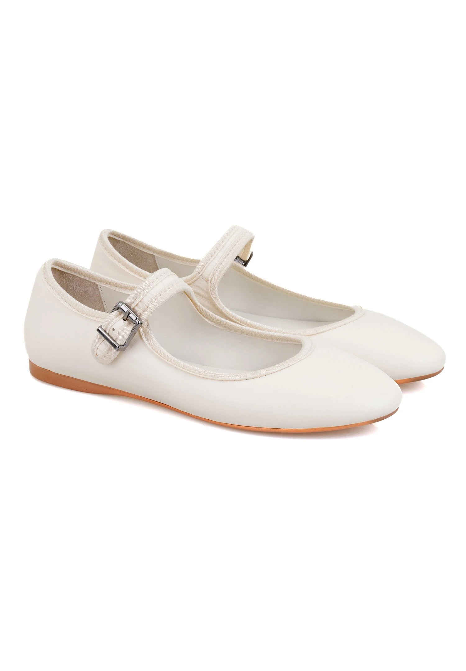 Ballerina'S Met Enkelbandjes - White 2 Ballerina'S Met Enkelbandjes - White - Afbeelding 2