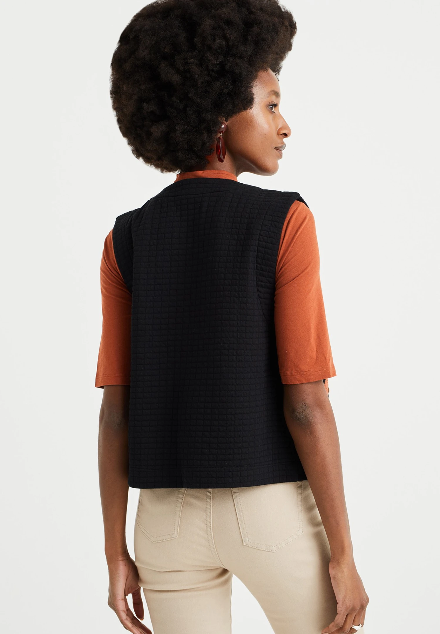 WE FASHION Met Embroidery - Bodywarmer - Black 3 WE FASHION Met Embroidery - Bodywarmer - Black - Afbeelding 3