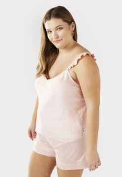 Curve Blush Frill Trim Set - Pyjama - Pink -Kleding Discount Winkel 3544a677f5eb46fd8f1e04b53f8f4037