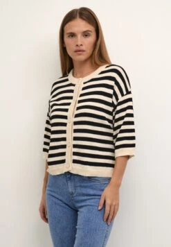 Kaffe Kamira - Vest - Antique White Black Stripe