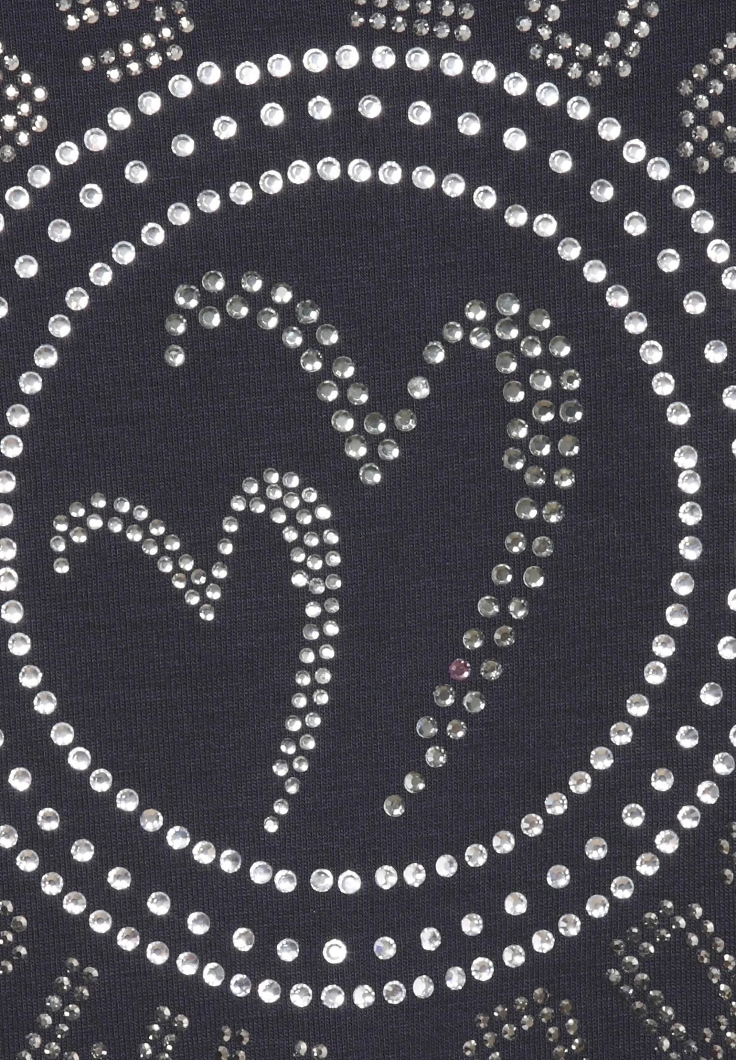 Rundhals 1/2 Arm Strass - T-Shirt Print - Navy 3 Rundhals 1/2 Arm Strass - T-Shirt Print - Navy - Afbeelding 3