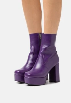 Lamoda Making Moves- Enkellaarsjes Met Hoge Hak - Purple