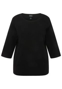 Ulla Popken Quer Rundhals 3/4-Arm - Longsleeve - Schwarz -Kleding Discount Winkel 3abcc09a77c7445dad88368389e99305