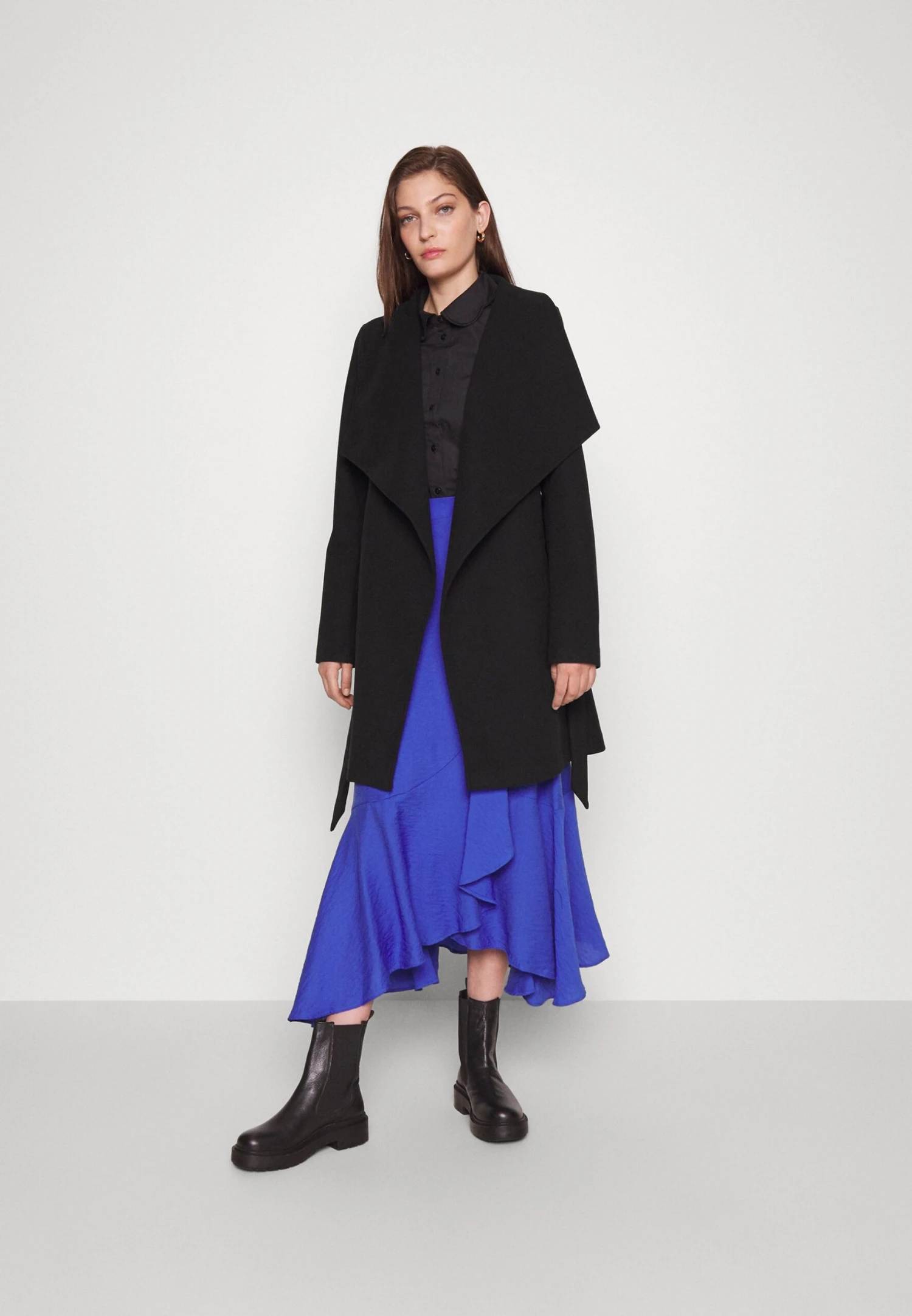 Vipoko Collar Coat - Halflange Jas - Black 2 Vipoko Collar Coat - Halflange Jas - Black - Afbeelding 2