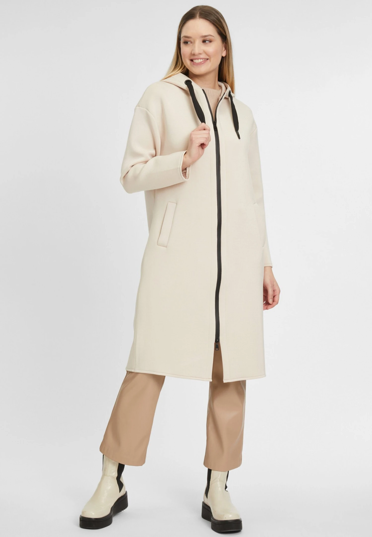 RINO & PELLE Invasion - Halflange Jas - Beige 2 RINO & PELLE Invasion - Halflange Jas - Beige - Afbeelding 2