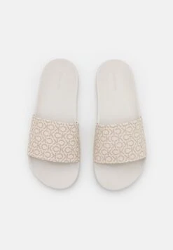 Calvin Klein Badslippers - Dark Ecru/Silver Mink Mono -Kleding Discount Winkel 439453b9b84141c397923852578026c4