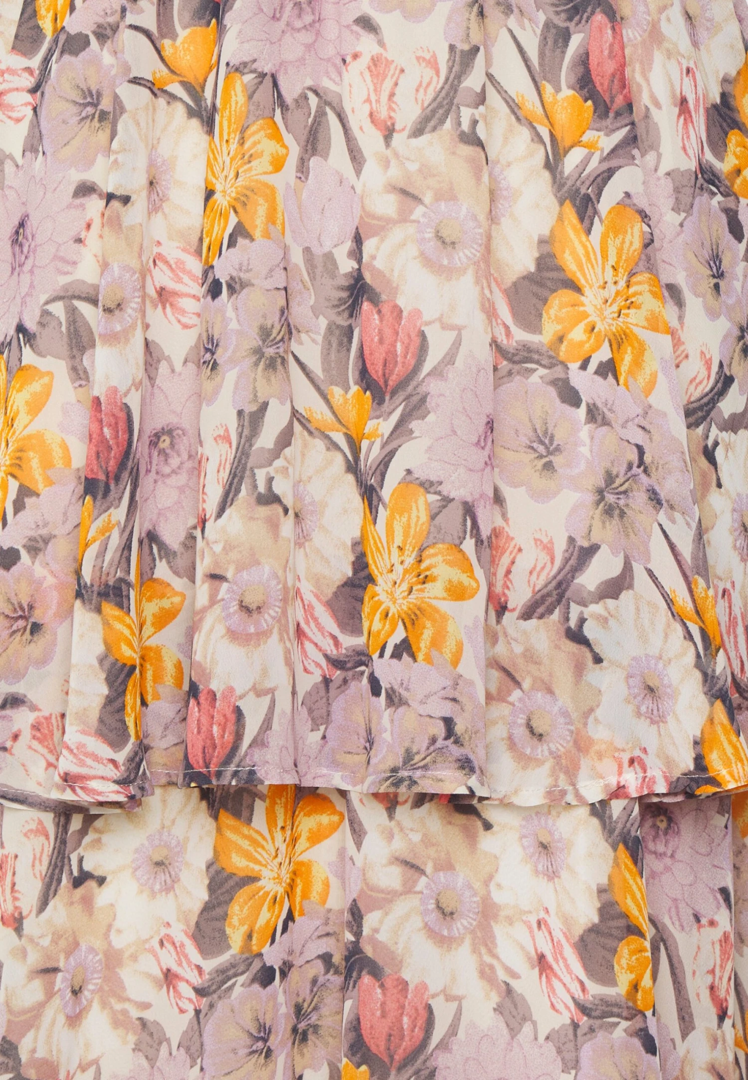 Kaffe Sorita Skirt - Maxirok - Beige/Pink/Orange 5 Kaffe Sorita Skirt - Maxirok - Beige/Pink/Orange - Afbeelding 5