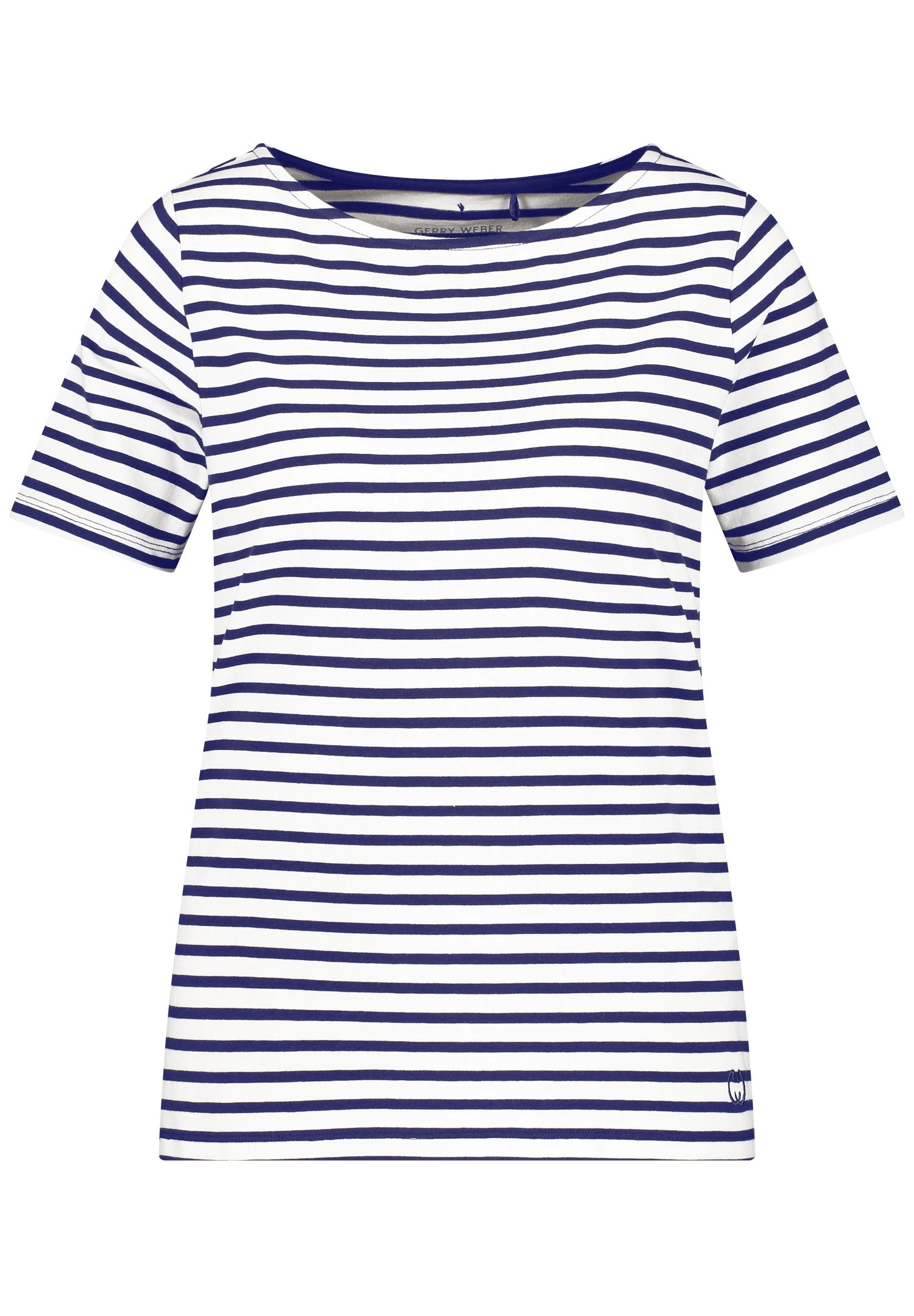 Gerry Weber 1/2 Arm Gestreiftes - T-Shirt Print - Blau Ecru Weiss Ringel 5 Gerry Weber 1/2 Arm Gestreiftes - T-Shirt Print - Blau Ecru Weiss Ringel - Afbeelding 5