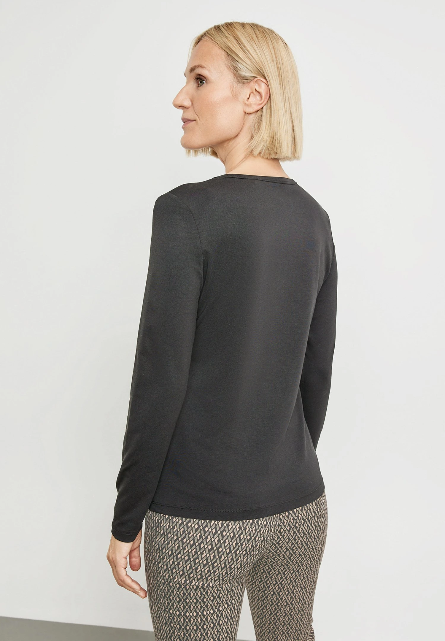 Gerry Weber Basic Shirt - Longsleeve - Schwarz 2 Gerry Weber Basic Shirt - Longsleeve - Schwarz - Afbeelding 2