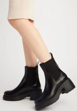 Enkellaarsjes Met Plateauzool - Black