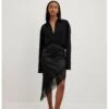 NA-KD Asymmetrischer Mit Details - A-Lijn Rok - Black