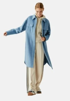 Marks & Spencer Twill Relaxed Collared Longline - Mantel - Ocean