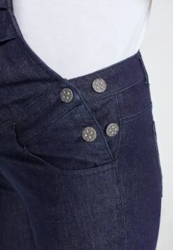 Ulla Popken Tuinbroek - Dark Blue Denim -Kleding Discount Winkel 55d496cde3b740079bb3fc41bce20280