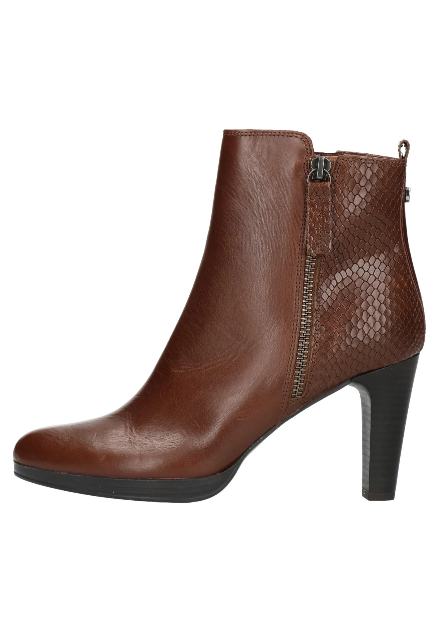 Mit Absatz - Enkellaarsjes Met Hoge Hak -Brown 1 Mit Absatz - Enkellaarsjes Met Hoge Hak -Brown