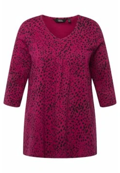 Ulla Popken Zierfalten A-Linie V-Ausschnitt3/4-Arm - Longsleeve - Rubin -Kleding Discount Winkel 56faf2efe59c4b599b821623a473d390