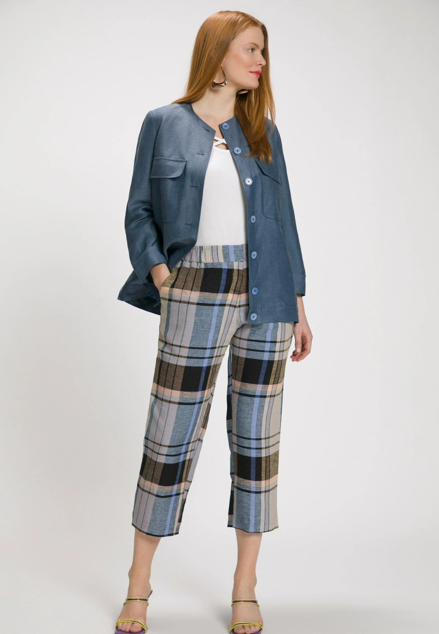 Ulla Popken Broek - Camel Multi 2 Ulla Popken Broek - Camel Multi - Afbeelding 2