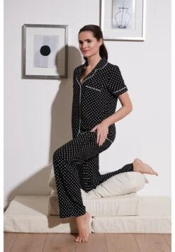 LELA Regular Fit Set - Pyjama - Black -Kleding Discount Winkel 5b326ddabf5f46d1956b06d834721d65