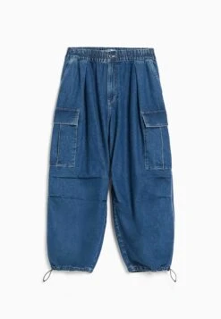 BERSHKA Voluminous- Relaxed Fit Jeans - Light Blue Denim -Kleding Discount Winkel 5ec0d6f5c7b844948fb57dde75f5a268