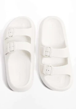 Oysho Buckle Moulded - Badslippers - White -Kleding Discount Winkel 6466ec9de1134eaa889ae919264b06f1