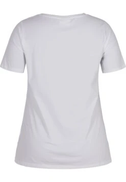 Zizzi T-Shirt Basic - White -Kleding Discount Winkel 65c65de4b8a049eaa5a8d4ab86ba8492