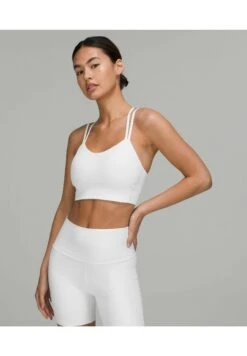Lululemon Like A Cloud Longline B C - Sport-Bh Met Light Support - White