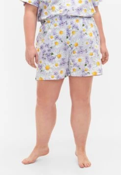 Zizzi Pyjamabroek - Lavender Blue Aop -Kleding Discount Winkel 6917abb84aa64cadba4e27edc16bf34d