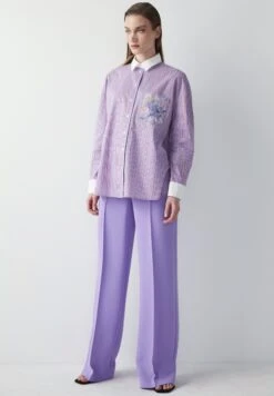 Ipekyol Oversize Striped Poplin With Embroidered Pocket - Overhemd - Lilac -Kleding Discount Winkel 6f129079b68a4b1fac53774a2b68041e