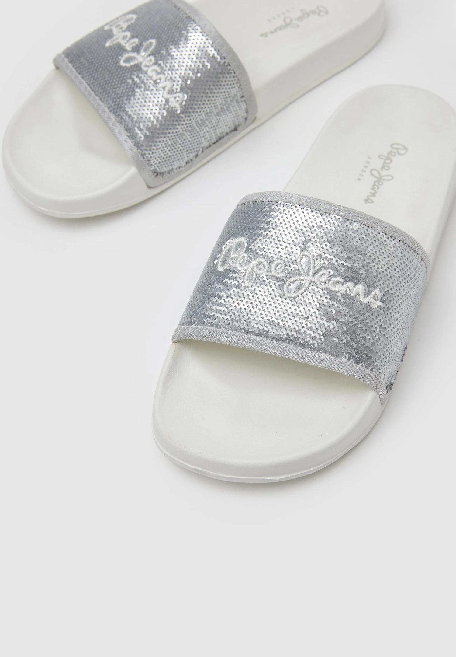 Pepe Jeans Slider Sweet W - Badslippers - Pearl Silver 6 Pepe Jeans Slider Sweet W - Badslippers - Pearl Silver - Afbeelding 6
