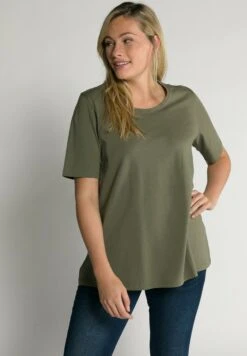 Ulla Popken T-Shirt Basic - Lodengrün