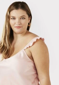 Curve Blush Frill Trim Set - Pyjama - Pink -Kleding Discount Winkel 81a7f10350184670b7ac09d57c1f3351